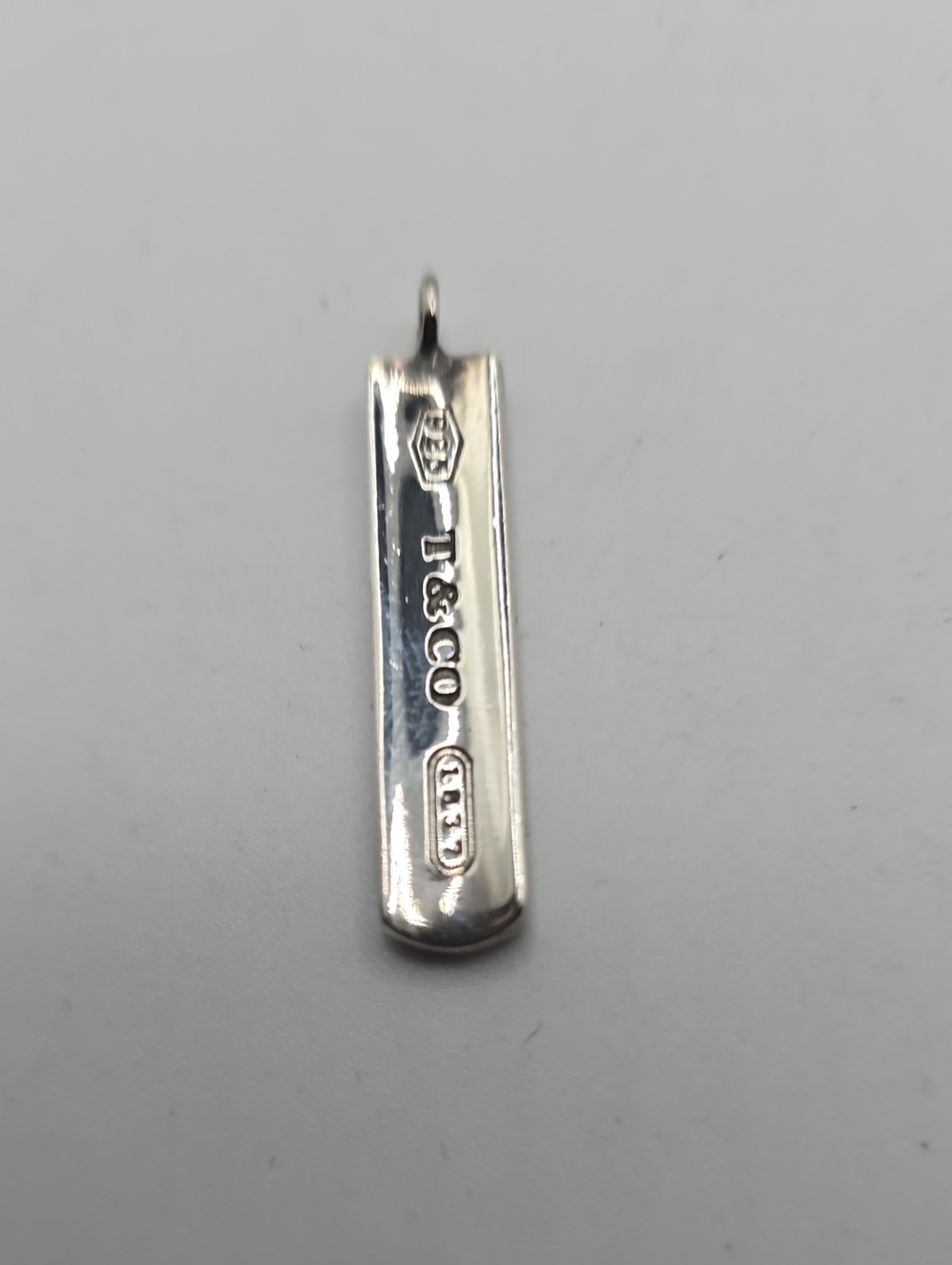 Tiffany & Co. 1837 Sterling Silver Bar Pendant